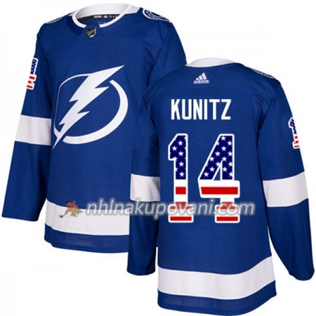 Tampa Bay Lightning Dresy Chris Kunitz 14 2017-2018 USA Flag Fashion Modrá Adidas Authentic - Pánské Tampa Bay Lightning Dresy Chris Kunitz 14 2017-2018 USA Flag Fashion Modrá Adidas Authentic - Pánské